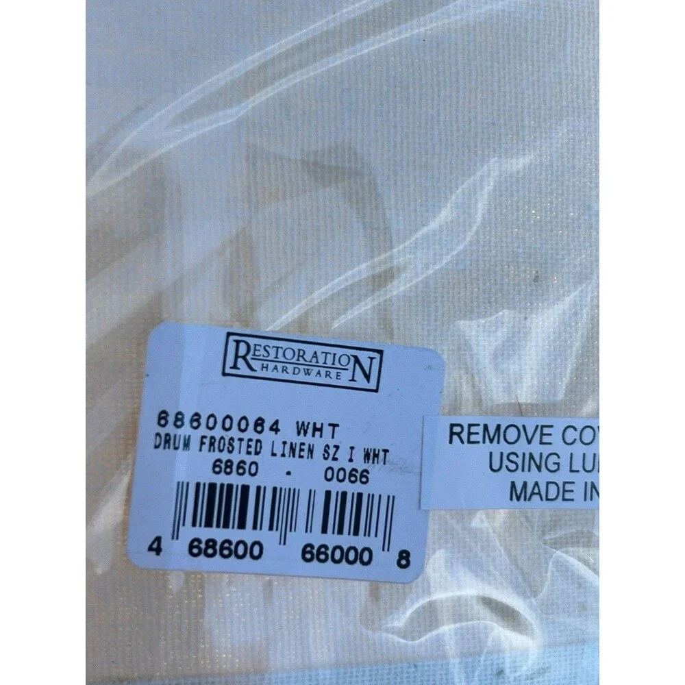 Restoration Hardware Off White French Drum Large Round Lamp Shade 6860-0141
